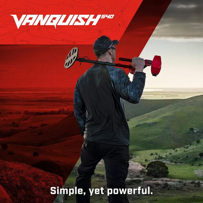 Металодетектор Minelab Vanquish 540 з водонепроникною котушкою V12 (30x23 см, 12”x9
