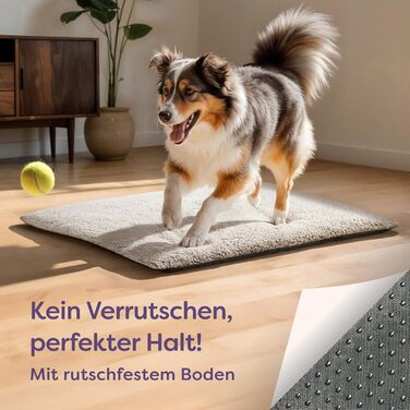 Самогріюча підстилка для собак, 90x60 см, знімний водонепроникний чохол, м'яка та тепла, з антиковзаючою основою (колір: коричневий)