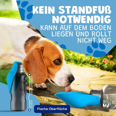 Набір для собак 2 шт: велика складана пляшка для води 800 мл + зубна щітка | Преміум якість, витік неможливий | Для подорожей