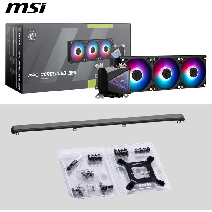 MSI MAG CoreLiquid I360 - Система водяного охолодження ЦП з ARGB підсвічуванням, підтримка Intel & AMD, сокет I-Series
