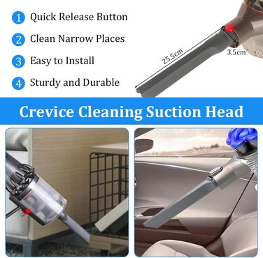 Набір насадок для пилососа BUZIFU 7 шт. 32-35 мм (універсальні) - для меблів, матраців, щілин. Сумісні з Kärcher, Miele, Siemens, AEG, Bosch, Panasonic, Philips