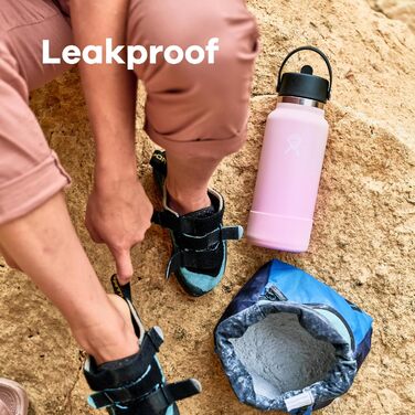 Hydro Flask - Water Bottle (32 oz) - Vacuum Insulated Stainless Steel Water Bottle with Flex Straw Lid - Wide Mouth - (Oat, 710 ml)