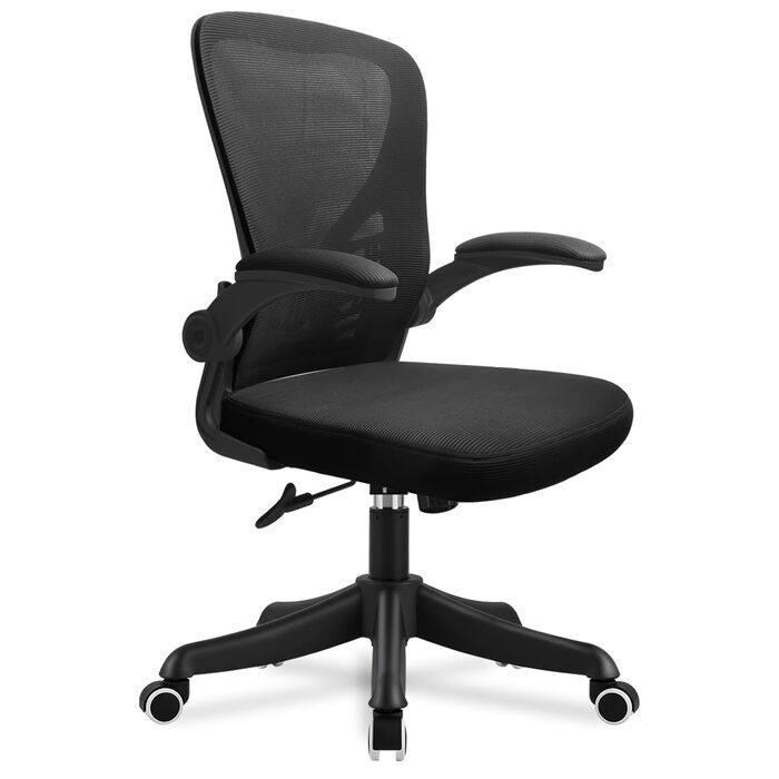 Ергономічне офісне крісло з підтримкою попереку та регульованою підголівником, велике сидіння, для офісу та дому (без підголівника)