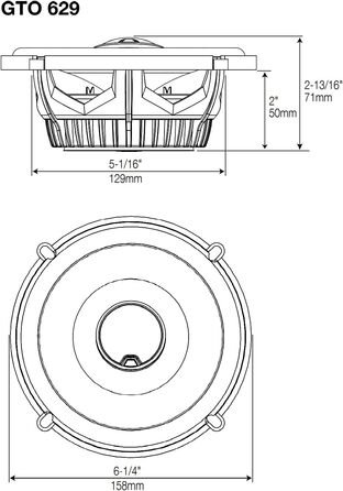 JBL GTO 629 2-смугові автомобільні Hi-Fi динаміки Harman Kardon, 180 Вт, 16,5 см