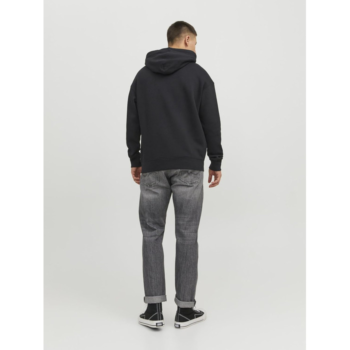 Чоловічий худі Jack & Jones JJestar JJ Sweat Hood, Relaxed Fit, чорний