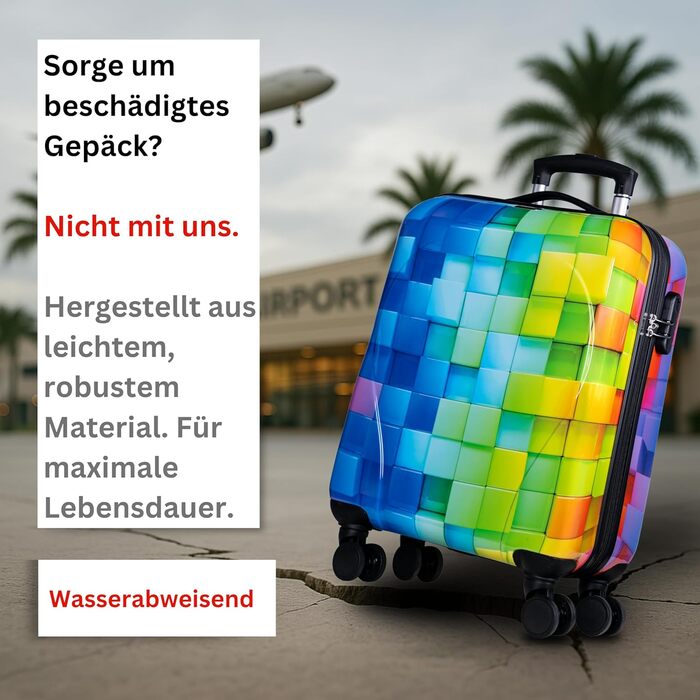Чемодан NOWI Hartschaenkoffer Mittegroß: 68 літрів, 8 коліс, ABS, з TSA-замком та телескопічною ручкою. Ідеальний для подорожей, ручної поклажі та середніх поїздок