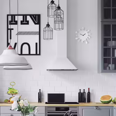 Relaxdays White Wall Clock Color Splash