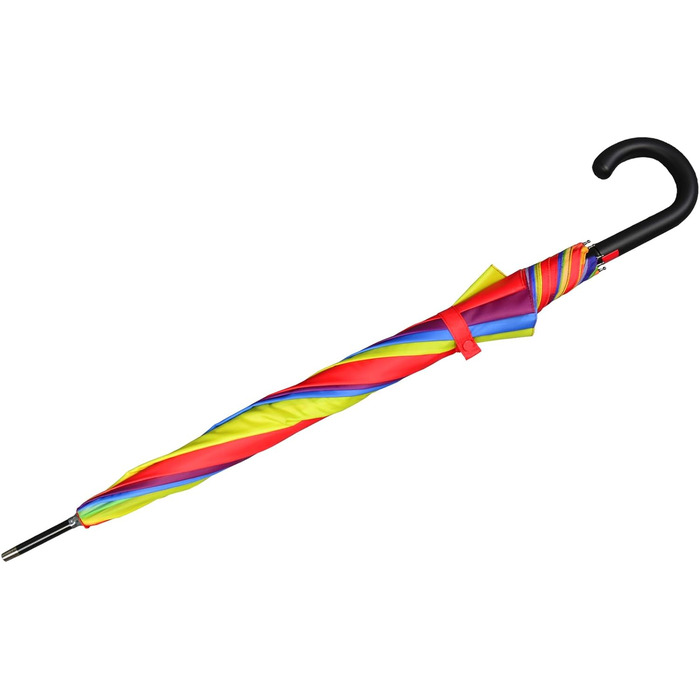 iX-brella Fiberglass Automatic Umbrella with Color-Changing Wetprint - Raindrops (Rainbow)