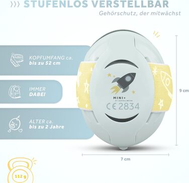 Schallwerk Mini+ (Dusty) - Шумоізоляційні навушники для малюків, преміум-якість, захист від шуму для дітей