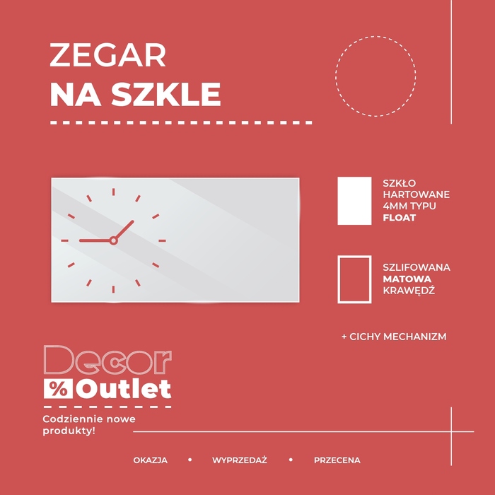 Елегантний настінний скляний годинник 