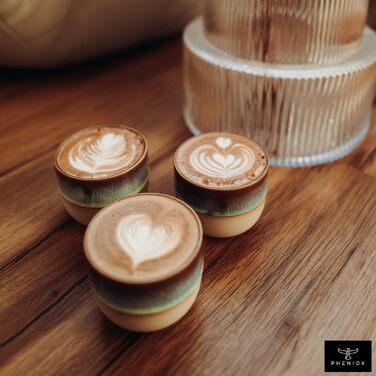 Набір порцелянових чашок Illusion, 4 шт. по 120 мл, без ручки, для еспресо, сумісний з посудомийною машиною, для мікрохвильової печі, подарункова коробка