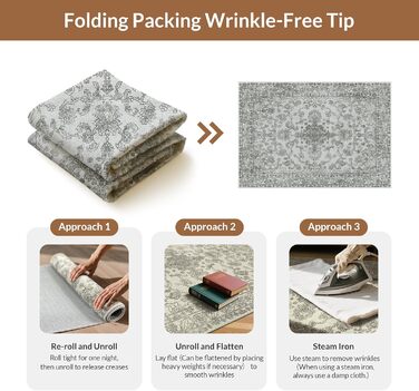 Килим GENIMO Boho Vintage 160x230 см, короткий ворс, антиковзаючі, для вітальні, спальні, їдальні, офісу, стильний, ніжний салатовий колір