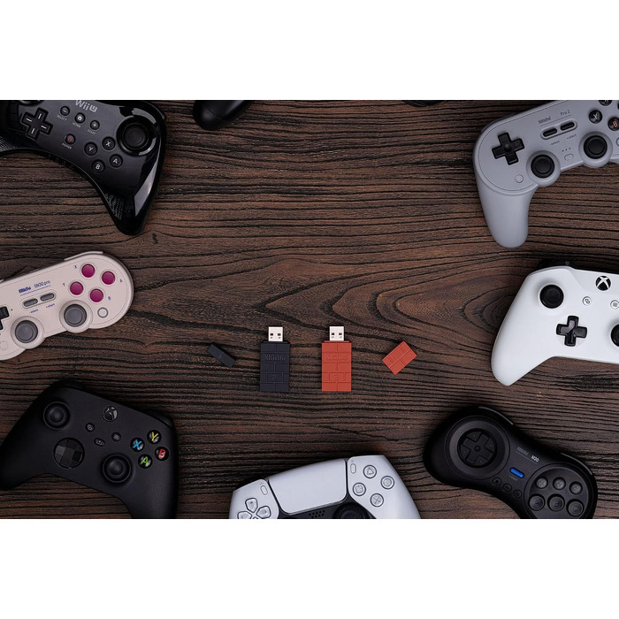 Бездротовий Bluetooth адаптер 8BitDo USB Wireless Adapter 2 для Windows 10, Switch, Android, Raspberry Pi, PS4/PS5, Xbox Series
