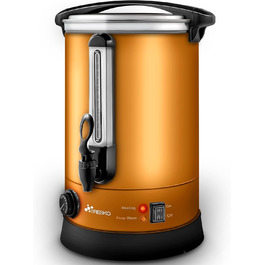 Glow Wine Heater 6.8L / 1500W Canning Machine made of Stainless Steel, Glow Wine Kettle, Glow Wine Machine, Hot Beverage Machine, Hot Water Dispenser (30 Liter, Copper)