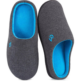 Чоловічі халапи VeraCosy з двокольоровою підошвою, Memory Foam, 42/43 EU, сірий/блакитний