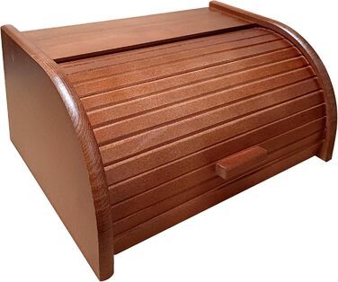 Дерев'яна коробка для хліба, розкривна/розкладна, різні моделі, темний коричневий колір, розмір Large