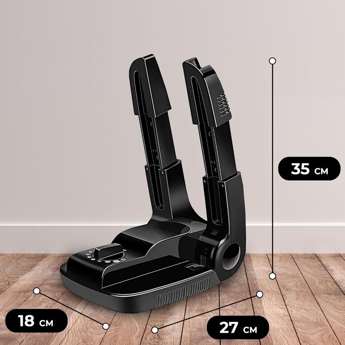 Сушарка для взуття Vonia з таймером - освіжувач взуття - усуває неприємний запах - чорна (стандартна)