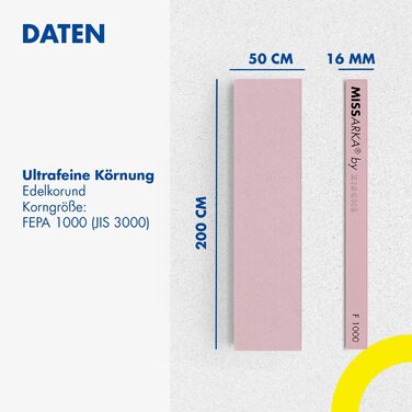 Точило для ножів Zische - Schleifstein з EDM Korund, 200x60x25 мм, 2 зернистості FEPA 500/1200 (Missarka Ultra)