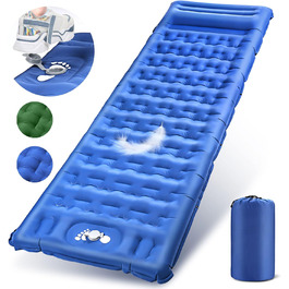 Wholede Self-Inflating Insulated Sleeping Pad for Camping - Ultralight, Waterproof Air Mattress with Foot Pump - Ideal for Backpacking, Hiking, Trekking, and Tent Use