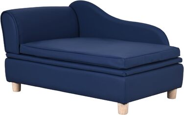 Софа для собак та котів Yoonnie room з PU-шкіри з місцем для зберігання, з дерев'яним каркасом, з подушками, для цуценят та котів (Перловий білий)