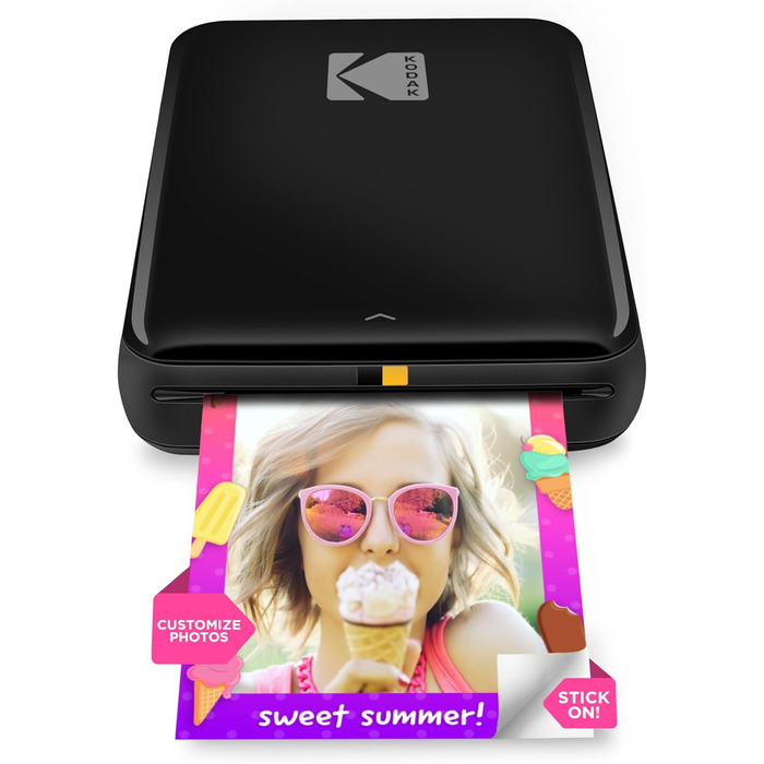 KODAK Step: Мобільний принтер для фотографій, Bluetooth, iOS & Android, 75 листів, білий
