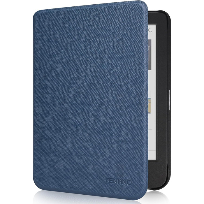 Чохол для електронної книги Tolino Shine Color/Shine 5(2024)/Shine 4(2022) & Kobo Clara Colour | BW | 2E, тонкий захисний чохол з авто-ввімкненням/вимкненням (Квітка) (Блакитний)