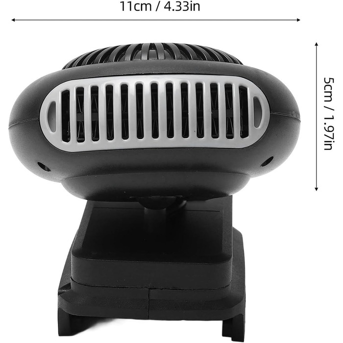 Портативний електрообігрівач для авто, офісу та дому з акумулятором 170W, 2 режими (30-80°C), захист від перегріву та перекидання, з двома акумуляторами