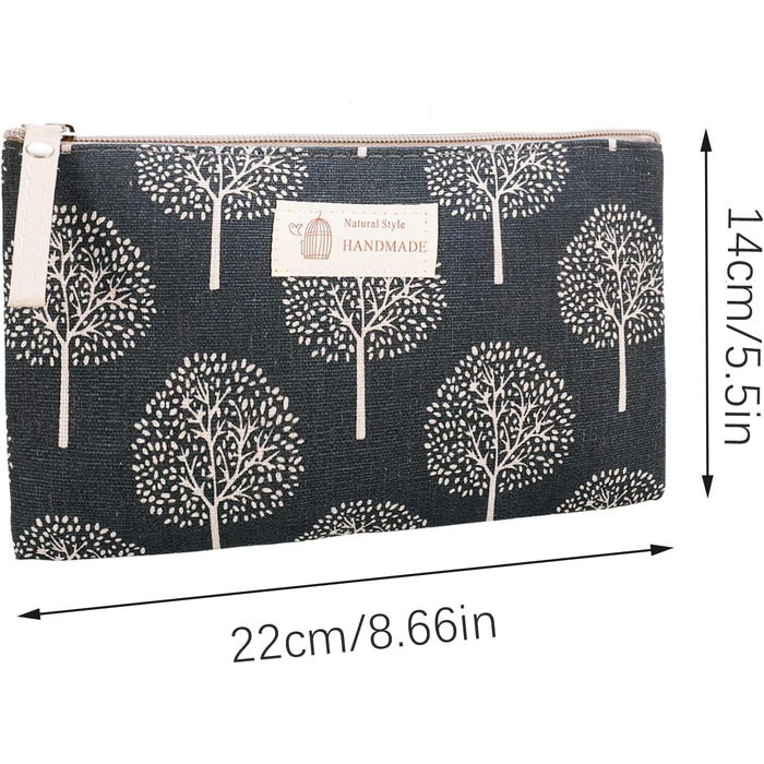 3 косметичні сумки з канвасу, органайзери для макіяжу, дорожні косметички для жінок, набір 3 шт. (Натуральний стиль)