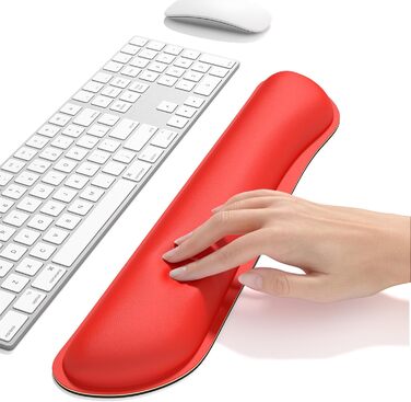 Підставка для зап'ястя Dapesuom з Memory Foam - комфортна підтримка для клавіатури та миші, зменшує біль, для офісу (червона)