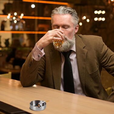 Настінний попільничка CPROSP з нержавіючої сталі, 28.5 x 6.5 см, з замком, для саду, двору, вілли (10 шт.)