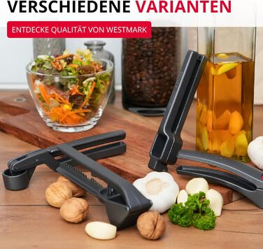 Прес для часнику Westmark Novapress Black Edition з алюмінію, прес для цибулі та імбиру