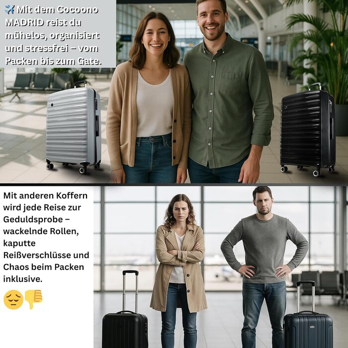 Чемодан великий 100 літрів з TSA замком: валіза, ролер, валіза з жорстким корпусом, валіза XL сірого кольору