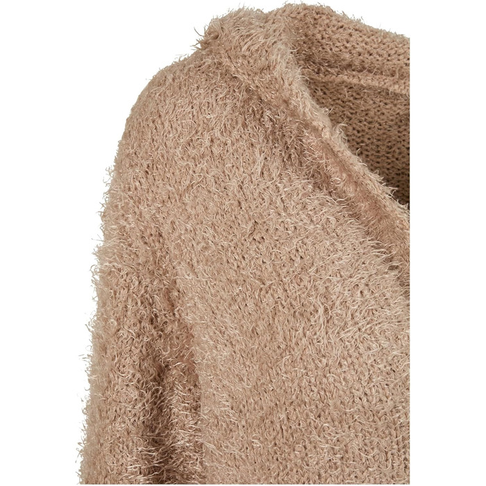 Кардиган жіночий з капюшоном та пір'ям Urban Classiс, чорний (XS, Softtaupe)