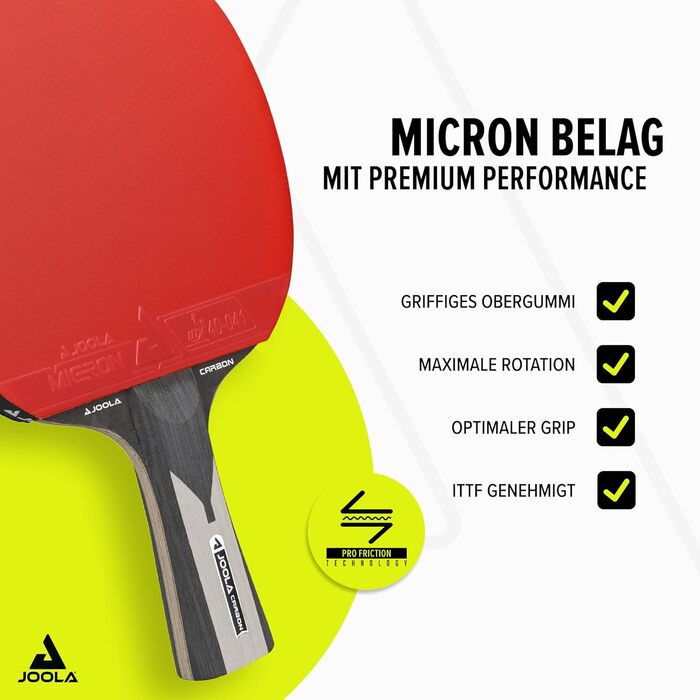 Стіл тенісний, ракетка JOOLA Carbon Pro, схвалена ITTF, професійна, для змагань