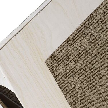 Котяча хатинка-будиночок з картону CanadianCat, сіра, 50x50x44 см, з когтеточкою