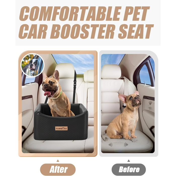 Автокрісло для собак - безпечне та зручне автоліжко для маленьких та середніх собак до 35 кг, з ременем безпеки та водонепроникним покриттям