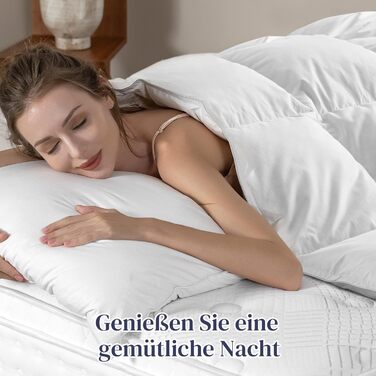 BedStory Down Comforter 135x200, All-Season Duvet with 1215g Down and Feather Filling, 100% Cotton Down Comforter 450gsm, Oeko-TEX and RDS Certified