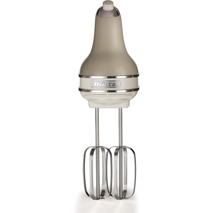 Міксер ручний Ariete Vintage 1548, 450W, Бежевий, 5 швидкостей, турбо-функція, 2 насадки для тіста та збивання