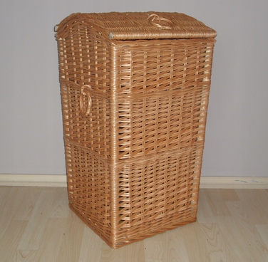 Кошик для прання з лози, 50 л, бежевий