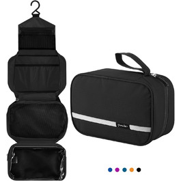 Чоловіча та жіноча дорожня туалетна косметичка, водонепроникна, складна, чорного кольору