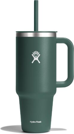 Термостакан Hydro Flask Travel Tumbler 1180 мл з кришкою та трубою, нержавіюча сталь, вакуумна ізоляція, колір Tannengrün