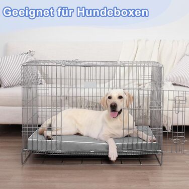 Ортопедичне ліжко для собак KSIIA, великі породи, 104x68x8 см, сіре, знімний наматрац, легко миється