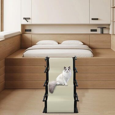 Рампа для собак, сходинки для великих та маленьких собак, авто-рампа для собак, складана рамка для авто, дивану або ліжка, неслизька, вантажопідйомність до 50 кг