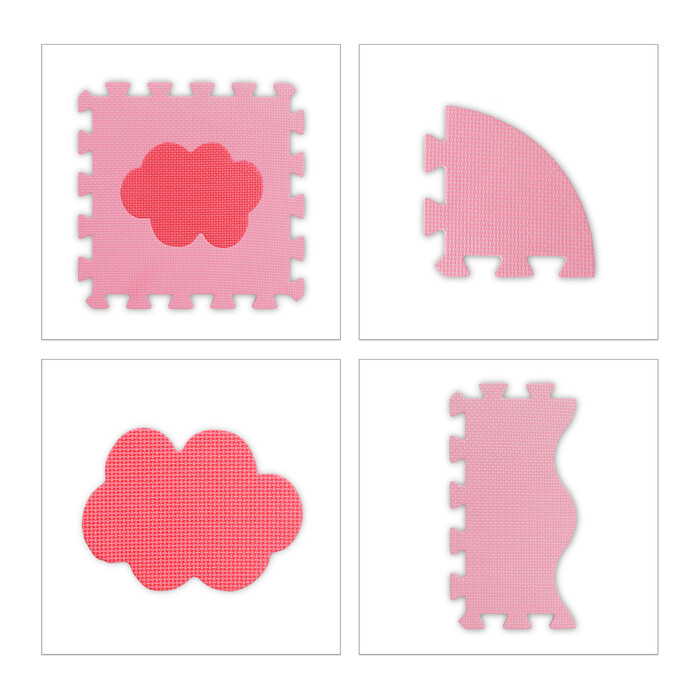 Relaxdays 52-piece puzzle mat with border and motifs