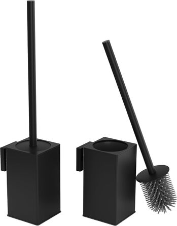 Настінний тримач для унітазної щітки BGL, матовий чорний, метал, 2 шт. в упаковці