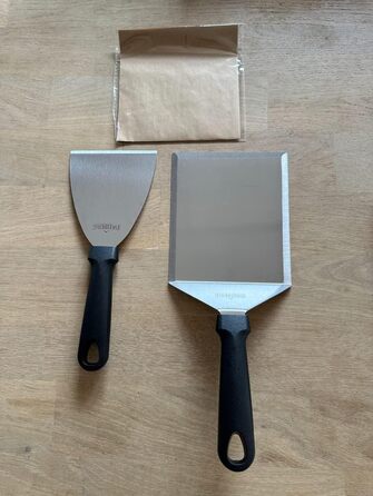 Набір для приготування бургерів DREIBERG® з нержавіючої сталі (9 предметів): шпатель, дзвоники для плавлення сиру, прес, сматчер, дозатор спецій, рецепти та папір для випікання