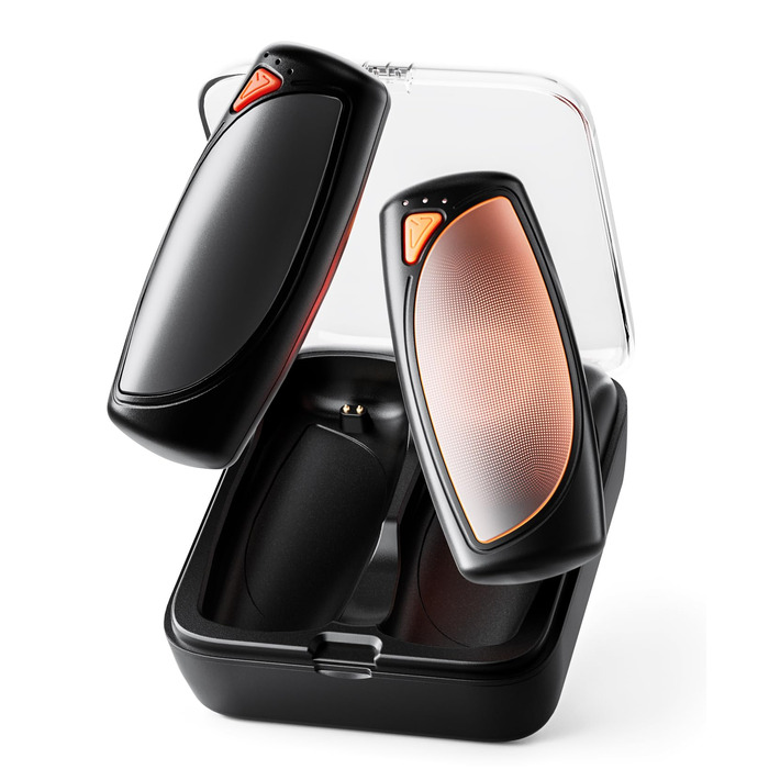 Електричні грілки для рук, 2 шт. з зарядним кейсом, 14000 mAh, USB-C, 3 режими нагріву, до 55°C, чорні - для чоловіків та жінок