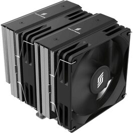 SILENTWARE CPU-Luftkühлер: Dual-Tower, 6 теплових трубок, 2х 120мм вентилятори PWM, RGB підсвітка, TDP до 265W, сумісний з Intel LGA 115X/1200/1700/1851 та AMD AM4/AM5 (Titan Performance)