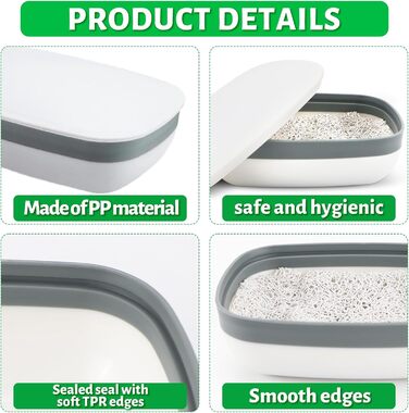 Водонепроникні мильниці для подорожей TUZHE (2 шт.) з ситом та мішечком для мила з сизалю - для дому та в дорогу