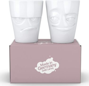 Fiftyeight TV Mug Set, 2-Piece Set, Mischievous/Grumpy, Porcelain, White, 350 ml, T012701